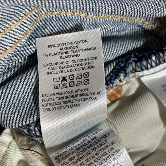 Lucky Brand High Rise Drew Mom Embroidered Butterflies - Picture 9 of 17